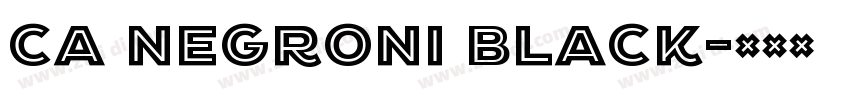 CA Negroni Black字体转换